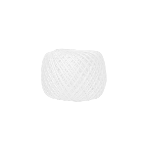 Hilo de algodón blanco extra resistente, ovillo de 2 mm, 80 gr, 100 % algodón